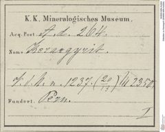 Etiketten zu Kerargyrit (NHMW-MIN-Ad264)